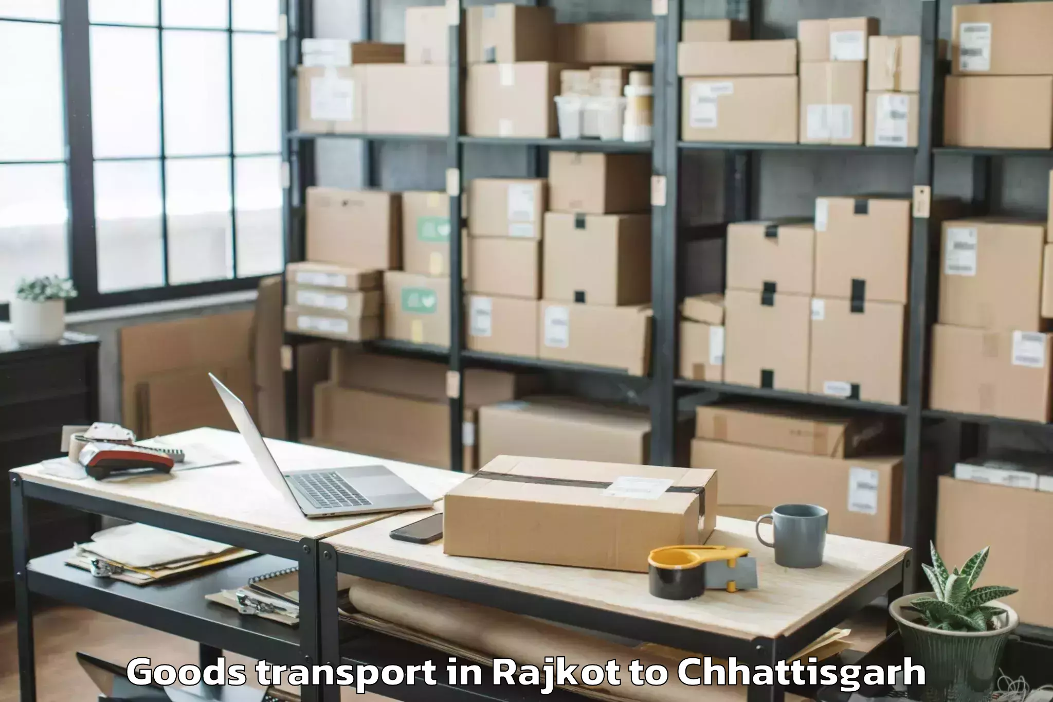 Top Rajkot to Kumhari Goods Transport Available